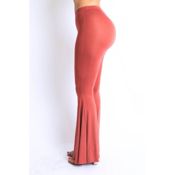 Women's Buttery Soft High Waisted Wide Leg Flared Bell Bottom Pants Yoga Dance - Picture 7 of 10